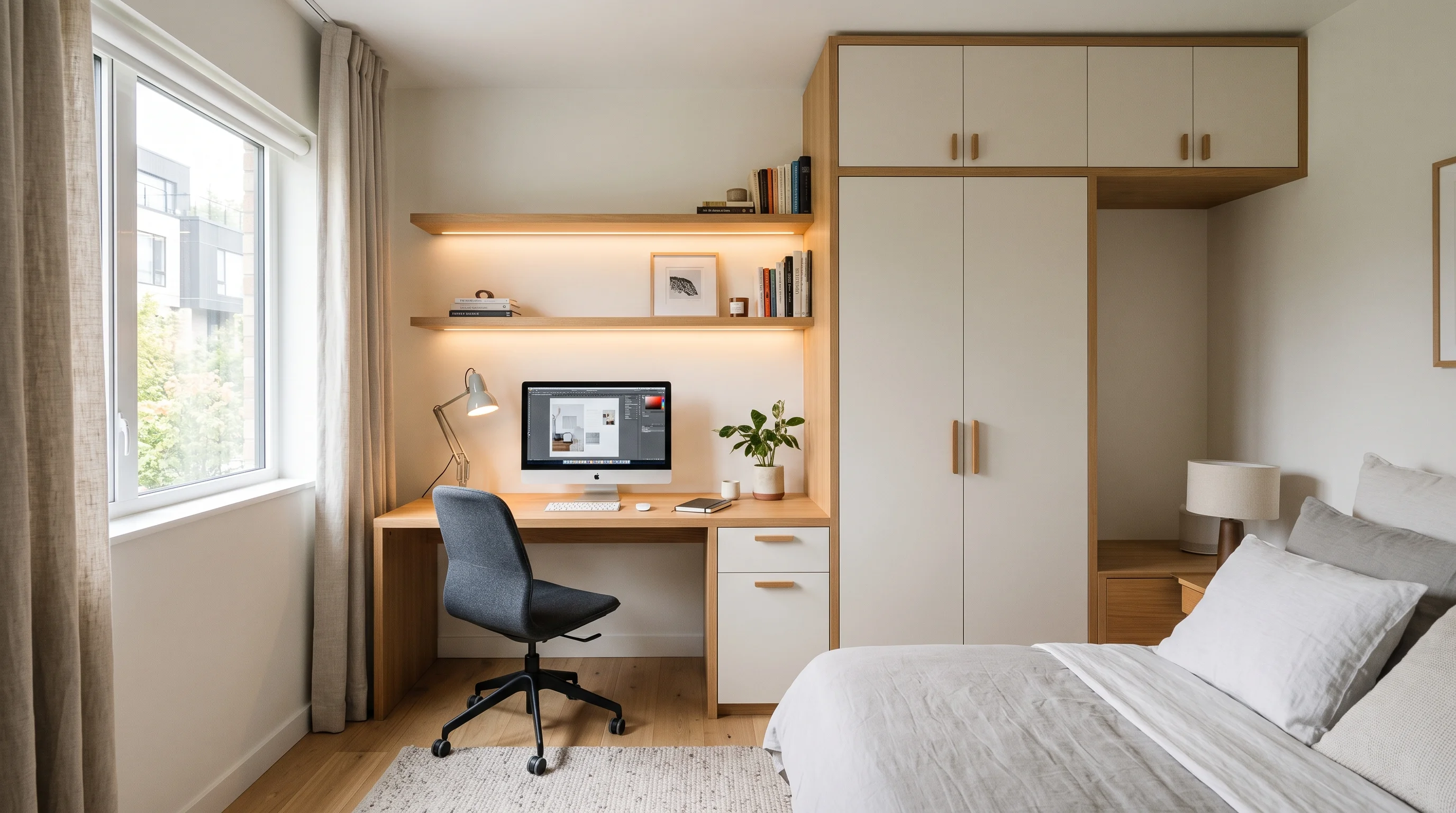 Quarto com Mesa de Estudos Integrada